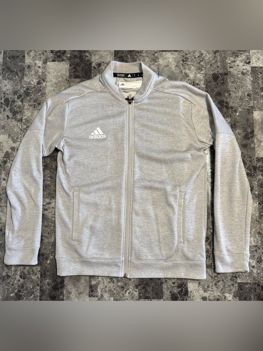adidas Light Gray Men’s Zip Sweater